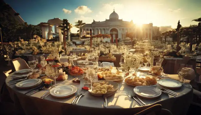 Firefly-genere-une-image-dun-grand-repas-pour-un-evenements-autour-du-musee-dart-contemporain-avec